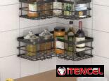 Estantes Organizadores Metálicos para Baño y cocina de 2 piezas