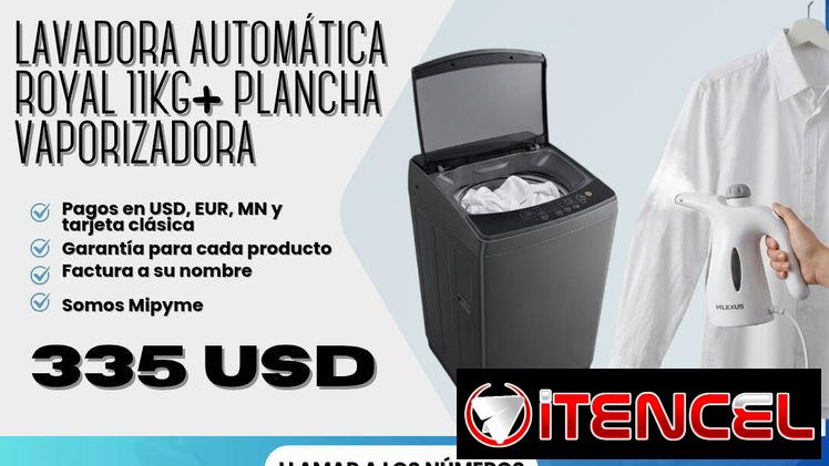 🧺 Lavadora automática Royal 11KG 🔥 Plancha vaporizadora de ropa Milexus 💰 PRECIO ESPECIAL: 335 USD