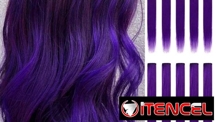 extensiones de pelo, extensiones de cabello morado, extensiones moradas, extensiones púrpuras, extensiones violeta