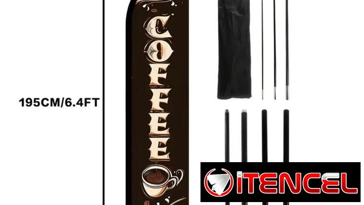 Banderola indicativo de ubicación de cafetería