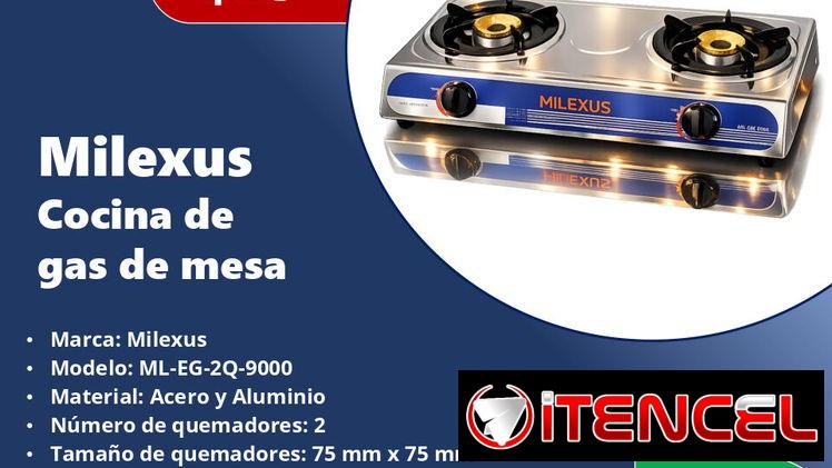 Cocina de gas de mesa doble quemador Milexus