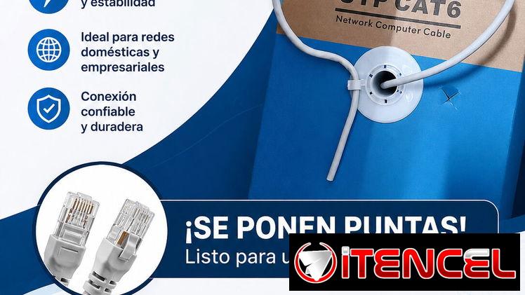 Cable de red cat 6. Se ponen puntas y se hacen mensajerías.