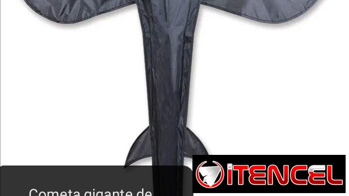 Cometa o papalote de tiburón negro de gran tamaño 52901568 móvil y WhatsApp