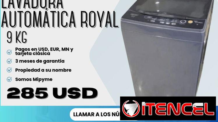 🧼 LAVADORA AUTOMÁTICA ✅ ROYAL DE 9 KG 💲285 USD