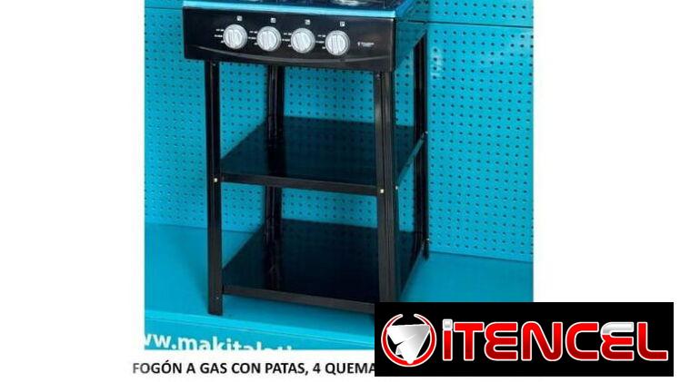 Cocina de gas con patas
