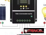 Cargador MPPT Panel Solar 12/24/36/48v 100A Gestión Automática