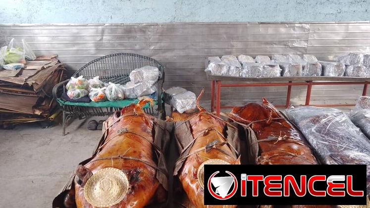 Cerdo asado entero para 120 comensales