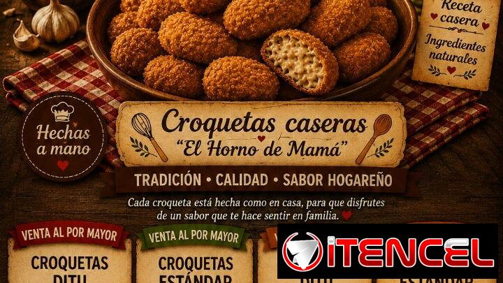 Croquetas de Pollo, Jamón, Queso. Bolitas de queso, Bolitas de Queso y Jamón.