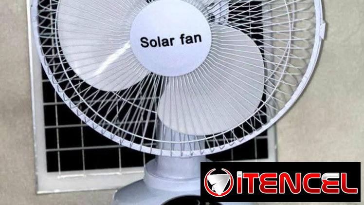 🟩Ventilador recargable con potente panel solar🟩