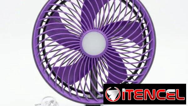 Ventilador de pared plegable recargable con luz LED