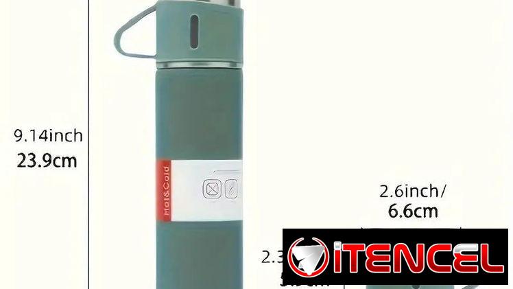 ☕ Set de Termo con Tazas – Elegancia y Funcionalidad en un Solo Pack 🎁🖤