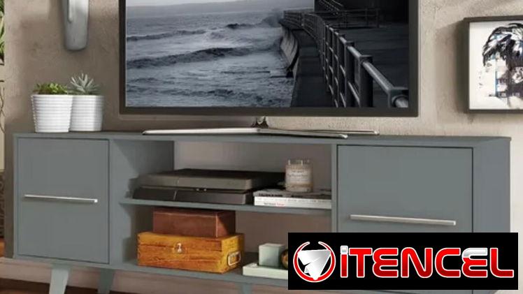 Mueble TV 55” blancos y grises importado nuevo en cajas