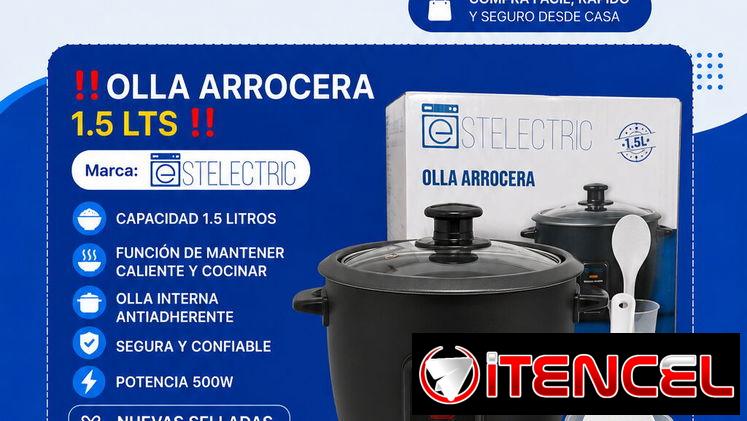 Olla Arrocera 1.5 lts Blancas, Negras
