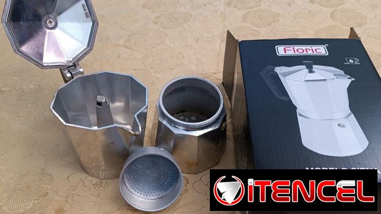 cafetera Floric aluminio 6 tazas, nueva en caja $7usd o al cambio telef:53626826