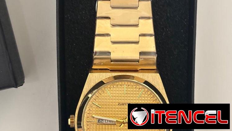 Reloj dorado,color oro, unisex, hombre, mujer, elegante, para uso diario.