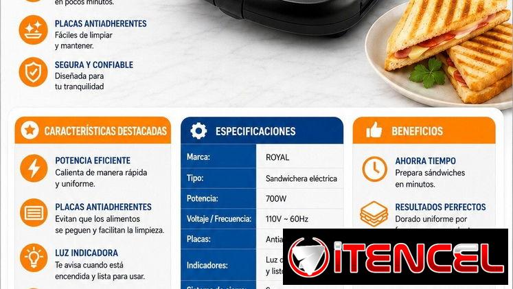SANDWICHERA ROYAL, ENTREGA DE FACTURA. VARIEDAD DE ELECTRODOMÉSTICOS, FERRETERÍA, TECNOLOGÍA, CELULARES, ETC