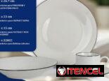 Set de Vajilla de Porcelana 16 piezas (blanco, con líneas y floreados)