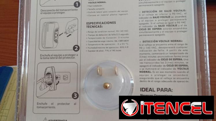 Protector de voltaje 15A/120v S.P.C