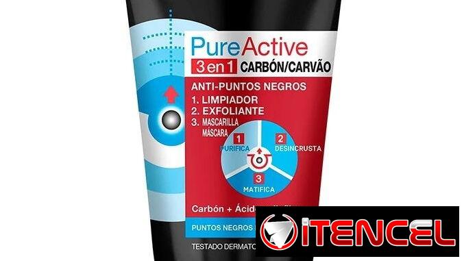 GEL LIMPIADOR Y EXFOLIANTE FACIAL GARNIER SKIN ACTIVE 3 EN 1 CON CARBÓN ACTIVO 150 ML