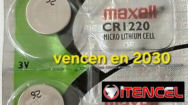 Baterías varias. CR 1220, 1620, 2016, 2025; 2032, LR 44; AA, AAA y 12V 23A