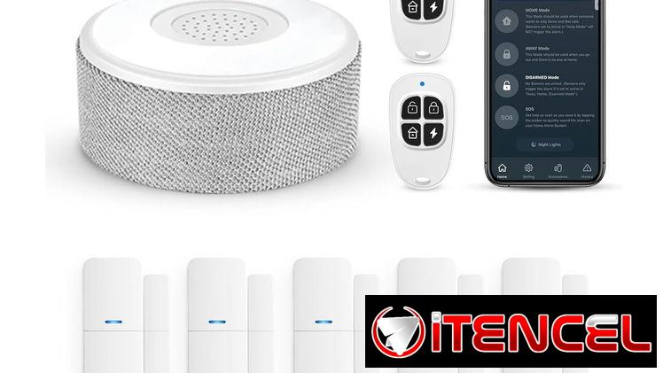 Sistema de Alarma WiFi Tolviviov 8 Piezas para Puertas y Ventanas