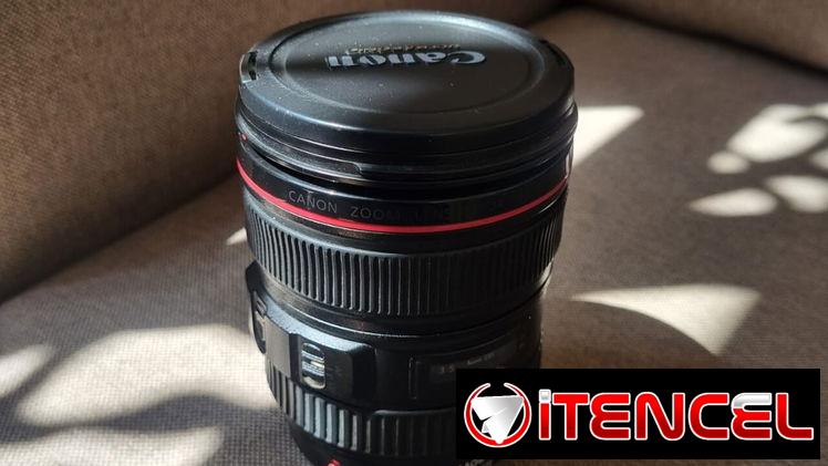 Cámara canon eos 6D para piezas 3 baterigrip 1 flash defectuoso  Lente anillo rojo 24-105mm que pone error 01