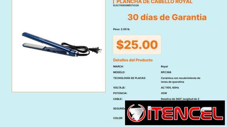 Plancha de Cabello Plancha de Cabello Royal RPC398 Azul Spray Definitivo VPT#-0473