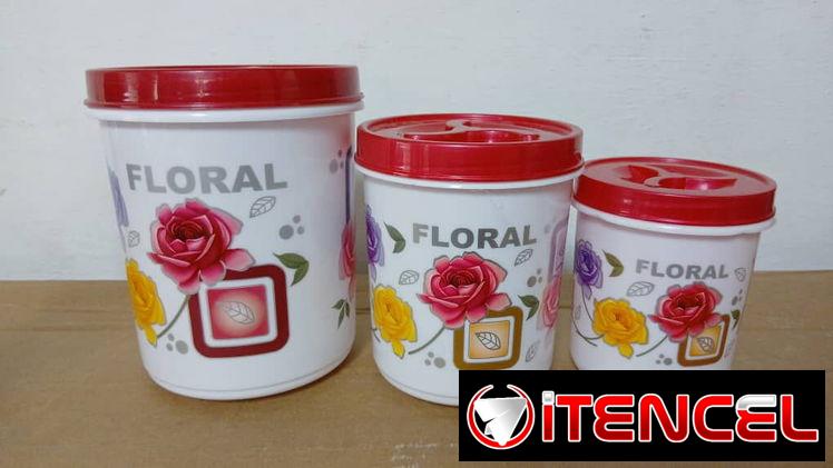 Envase platico 3 piezas 3000