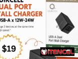 Quikcell Dual Port Wall Charger 2 USB-A x 12W-24W | videojuegoshabana.com