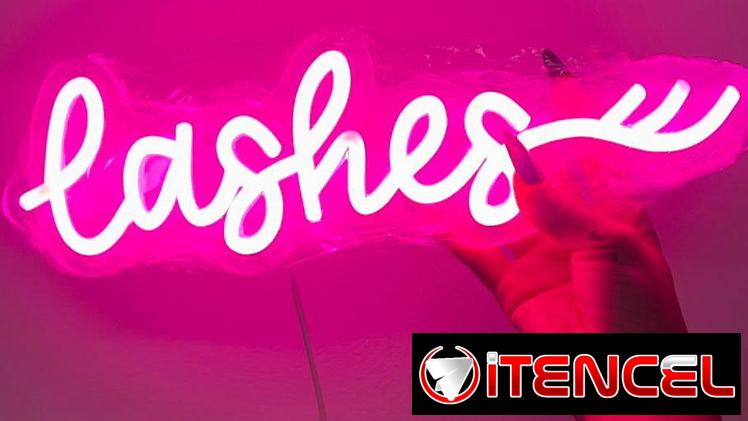 Camilla y su forro, lámpara y cartel led para lashistas