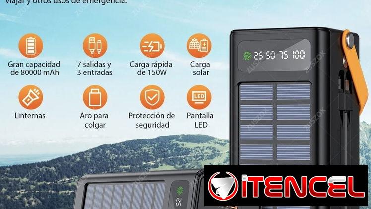 Power bank 80000 mah con Panel solar