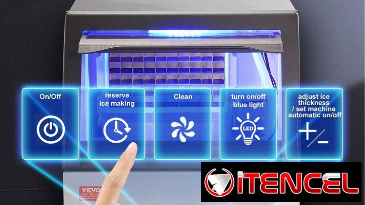 Maquina hielera digital/ transparente 1550 USD / capacidad de producción 53 kg de hielo en 24 horas  / capacidad de alma