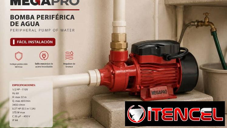 💧 Bomba Periférica de Agua MEGAPRO 1/2 HP