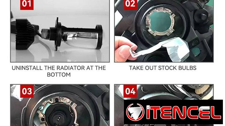 Bombillos led h4 tipo lupas Y6.   30 USD