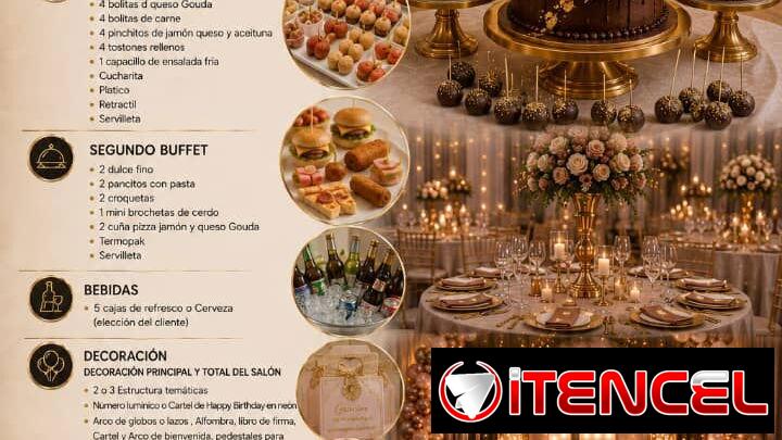 Paquetes de Decoraciones,buffet,cake para fiestas de cumpleaños  y eventos