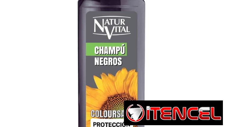 CHAMPU PROTECCION COLOR, NATURVITAL, CABELLOS NEGROS, 300ML