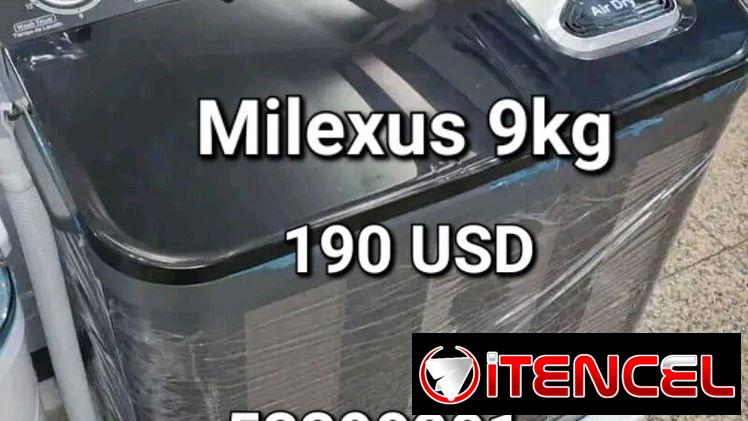Lavadora semiautomática Milexus 9kg (negra)