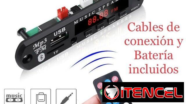 Adaptador/reproductor de música por Bluetooth para reproductoras de autos, amplificadores, bocinas etc