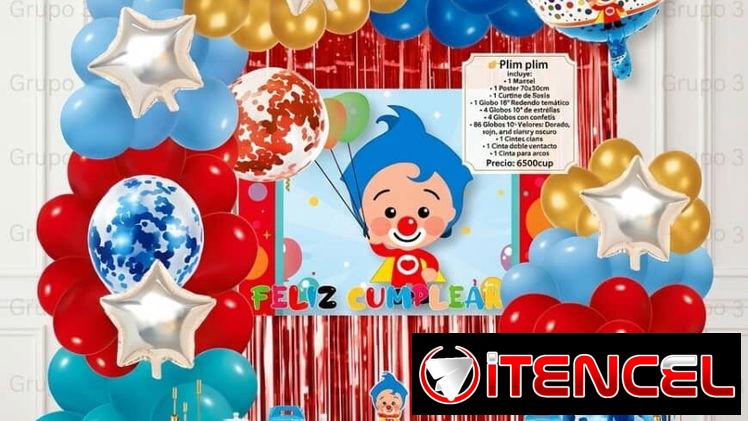 Set decorativos de Spiderman, plim plim, Sonic, bluey, hello kitty, frozen, ariel, las princesas, y mucho más
