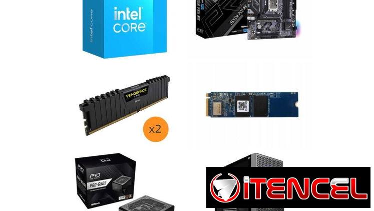 PC PC ESCRITORIO 🤩 i3-14100 – ASRock B660M Pro  – 16GB – 650W – 256 SSD – CHASIS ✅PC COMPLETA KIT AMD