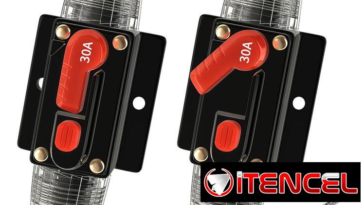 Breaker de Circuito de Reinicio Manual de 1P 30 Amperios DC 12-48V