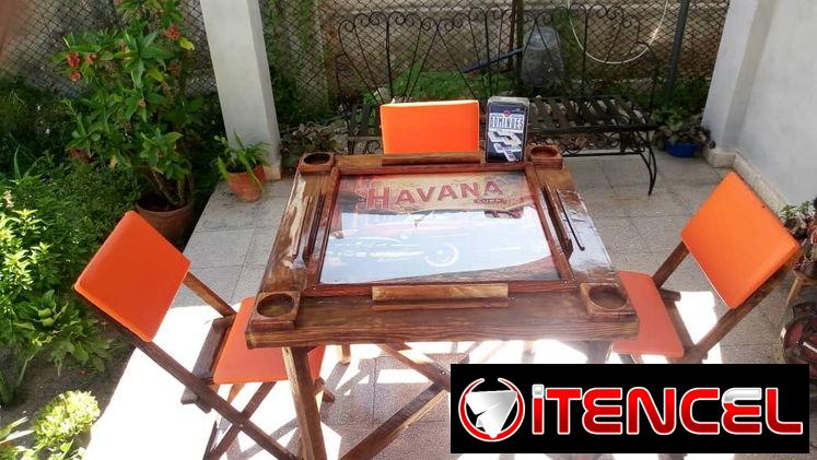 Mesas de domino + domino de nácar (personalizables)