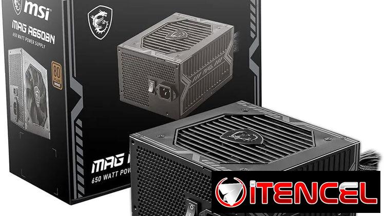 Total mente nueva sellada en caja 110usd MSI mag A650BN – Fuente de alimentación Gaming: 80 Plus Bronze, 650 vatios, 12V