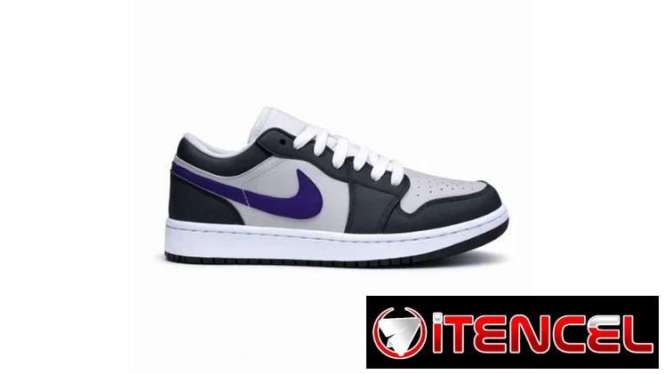TENIS NIKE AIR JORDAN GRIS Y VIOLETA VPT-0356