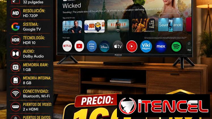 📺 SMART📺 TV MILEXUS 32″ HD 720P GOOGLE TV. MENSAJERIA CON FACTURA Y GARANTIA. TL 54833699