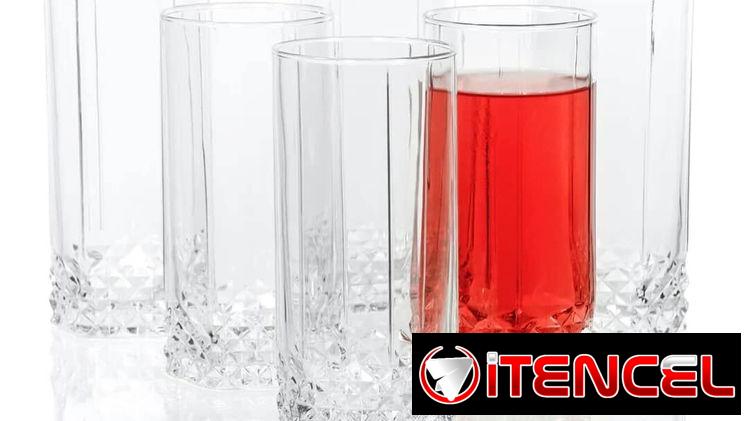 Juego de 6 vasos de cristal