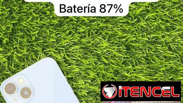 iPhone 14 azul Versión Esim-Rsim bat87%. W