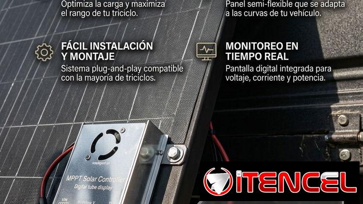 KIT DE PANELES SOLARES FLEXIBLES ORIGINALES PARA TRICICLOS Y OTROS VEHICULOS ELECTRICOS⚡✳️⚡MODERNIZA TU VEHICULO⚡💯⚡