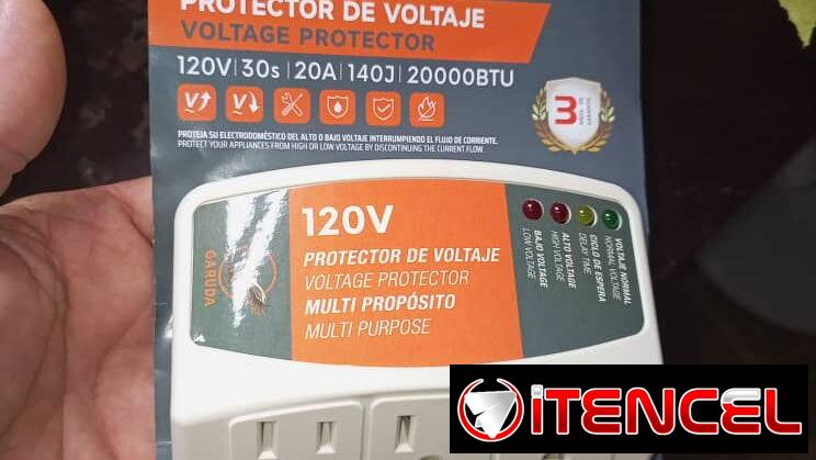 protector corriente 120 volt 2 amp 3 vias