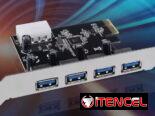 TARJETA PCIe 1X A 4 PUERTOS USB 3.0 CON ALIMENTACIÓN (NUEVAS)